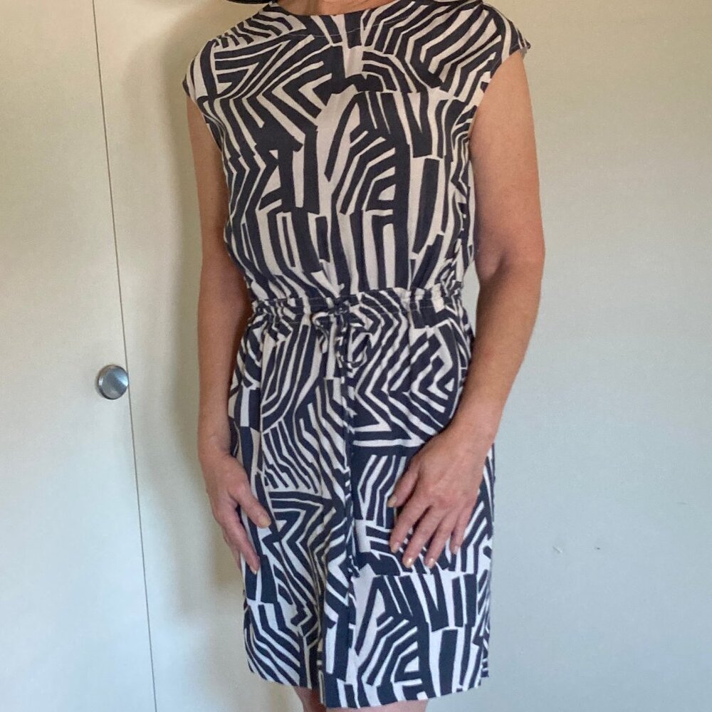 Grey & Cream Summer Dress